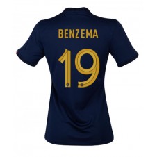 Frankrike Karim Benzema #19 Hjemmedrakt Kvinner VM 2022 Kortermet